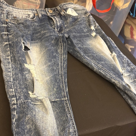 Buffalo David Bitton Men's Straight Jeans in Faded Blue - Picture 4 of 4